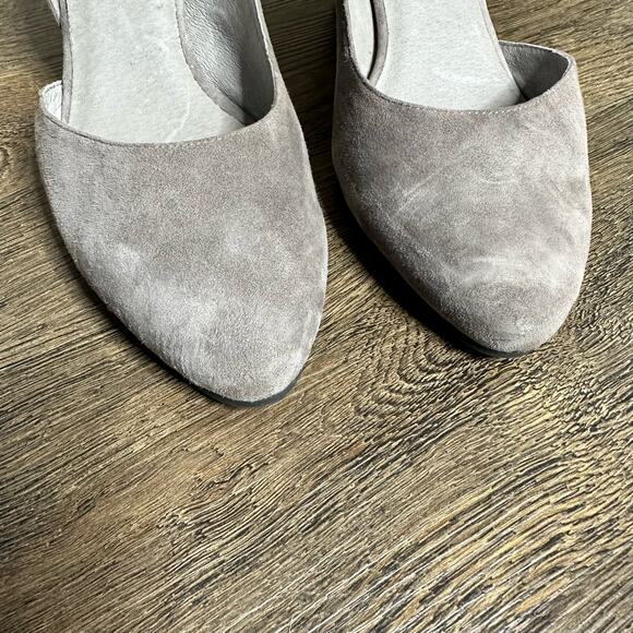 EILEEN FISHER GRAY suede Lily D’Orsay Wedge Heels sz 9 - Picture 6 of 8